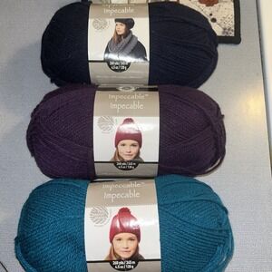 Loops And Threads Impeccable 268 Yard Skeins Lot Of Three See Photos